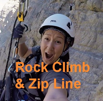 Hollywood gardens rock climbing and zip line